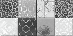 Decor and Wall tiles 117 Azulejo Grey decor tiles