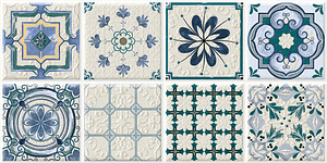 Decor and Wall tiles 123 Azulejo Blue ART-10219-HL1 Johnson Tiles